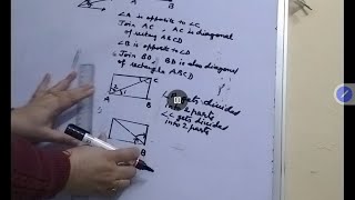 Diagonals of rectangle;class 6 th; construction