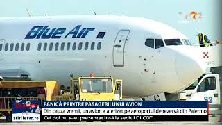 Un avion al Blue Air a ratat aterizarea în Catania din cauza condițiilor meteo și a mers pe aeroportul de rezervă, Palermo.