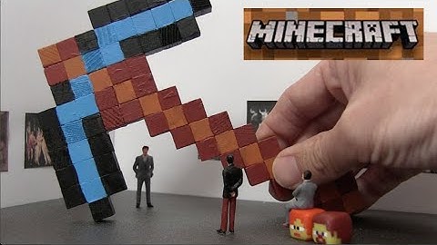 How to make Minecraft Diamond pickaxe | Minecraft art tutorial