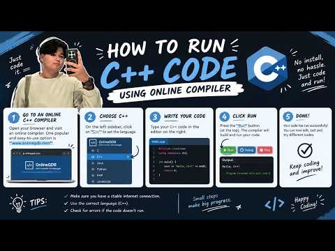 HOW TO RUN C++ CODE USING AN ONLINE COMPILER BY ISK