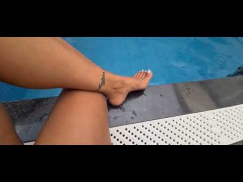 Playing with feet in pool 😍 had a great day