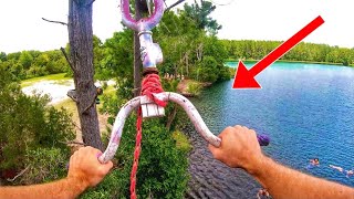 *SUPER SKETCHY Red Neck ZIPLINE* | Cliff Jumping Lake Dumont Jacksonville Florida!!!