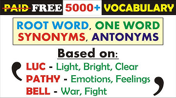 Vocabularies based on ROOT WORDS 