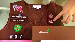 Where to put everything on a brownie uniform including the new badges
and journey introduced in 2017.