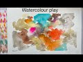 Abstract watercolour backgrounds and transparent layers