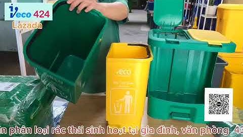 Thùng rác phân loại 2 ngăn 40L B2522 và Thùng rác phân loại 2 ngăn 40L B2523