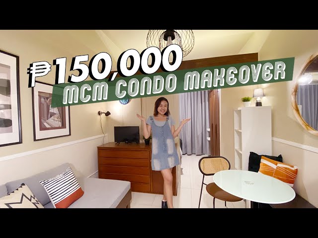 Transforming a Bare 23sqm Condo for only ₱150,000!!!🪄✨ MCM Inspired Design 🛋️ // by Elle Uy class=