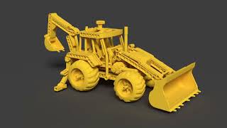 Lego Front Loader 3D Model