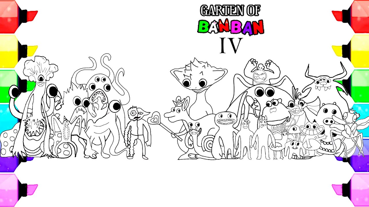 Garten Of Banban Chapter 3 New Coloring pages / How to Color All New  Monsters / Cartoon - On & On 