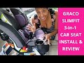 Graco SlimFit 3-in-1 Convertible Car Seat Installation & Review