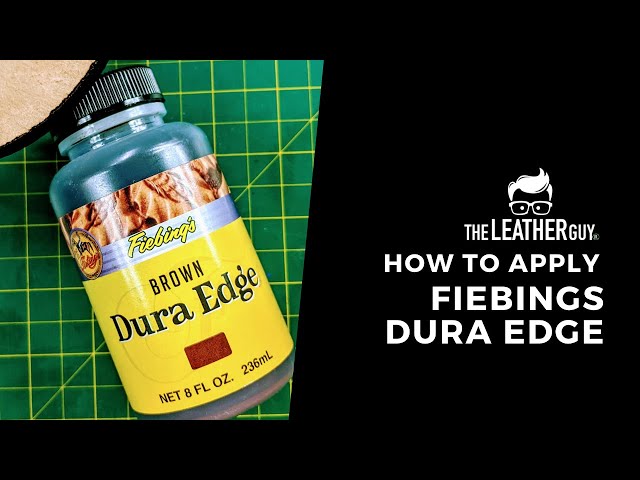 Leather basics: Applying Fiebings Edge Kote 