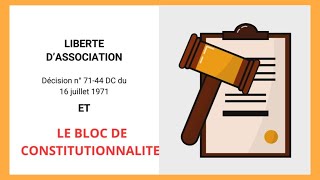 LE BLOC DE CONSTITUTIONNALITE