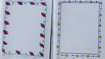 Assignment front page design simple /Border design for project /Project /aesthetic border design 