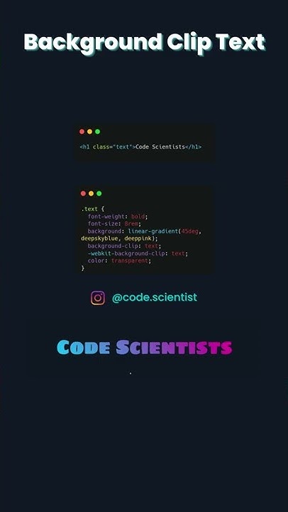 Background Clip Text using CSS | Code Scientist - YouTube