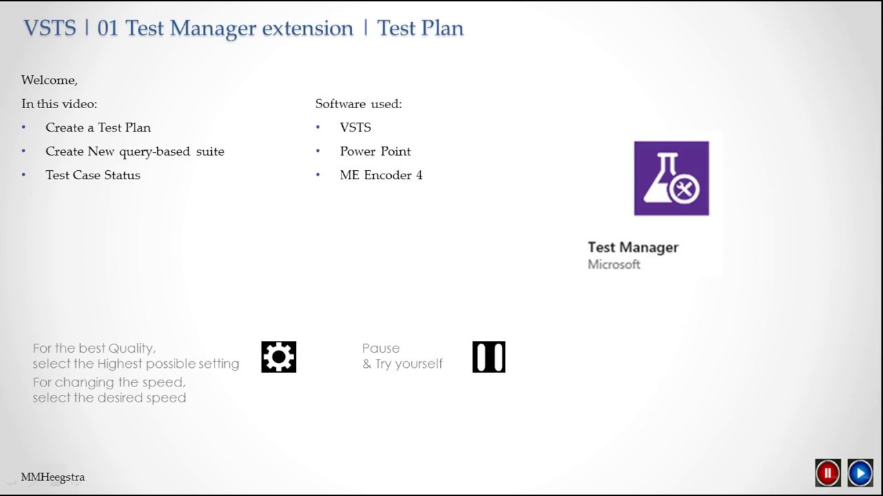 vsts 01 test manager test plan youtube plan test
