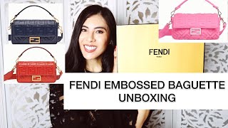 FENDI NAPPA EMBOSSED BAGUETTE UNBOXING, MODSHOTS FENDI NAPPA EMBOSSED BAGUETTE UNBOXING, MODSHOTS