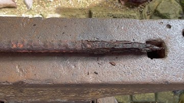 Recycling:  Forging a Rusted Rebar into Something Useful