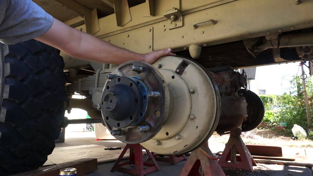 M35A2 Brake Adjustment and Failed Rockwell Differential - YouTube