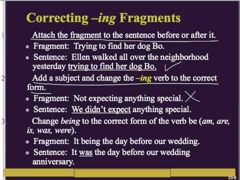 Sentence Fragments