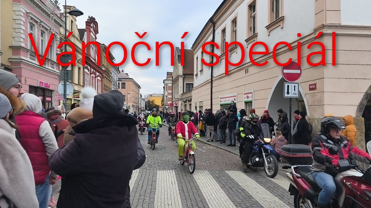 Vánoční vyjížďka motorkářů v Kolíně 2025