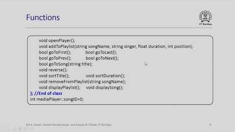 CS213 2x S116 Media Player Program IIT Bombay
