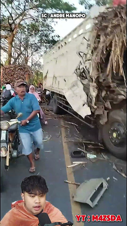 Viral! Truck Kecelakaan Dengan Mengerikan! #m4zsda #shortvideos #horrorgaming #shorts #reaction
