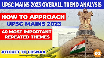 UPSC 2023: How to Approach UPSC MAINS 2023 I Trend Analyis I Important Themes I By Adnan Sir