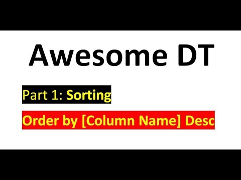 AwesomDT Part 1   Sorting