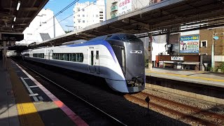 E353系 長モトS208+S120編成 三鷹駅入線～発車 '19.09.28