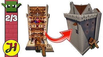 Minecraft Tutorial: Norman Tower House (beste overlevingsbasis) deel 2/3