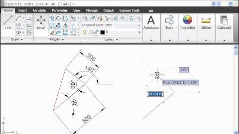AutoCAD - Polar coordinate
