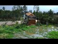 New project dozer d20  truck 5t pushing soil on flooded land to create a  warehouse