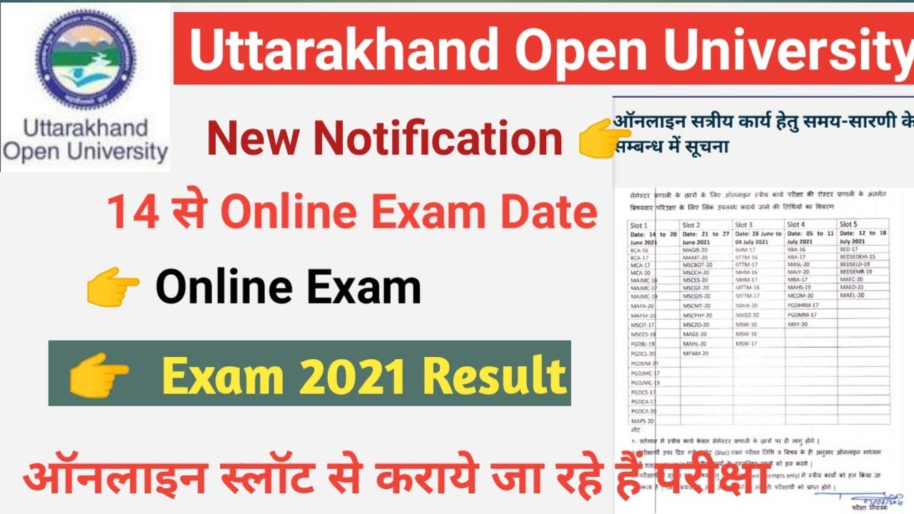 uttarakhand open university assignment date