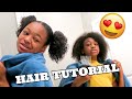 I DID MY HAIR TODAY (TWO BUNS HAIR TUTORIAL)