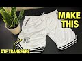 Tired of vinyl and weeding in 2022  make these custom basketball shorts using our dtf transfers