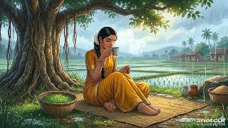 Golden Paddy Fields After Rain 🌾✨ | Relaxing Village Life##ghiblistyle ##villagelife ##asmr ##trend  screenshot 4