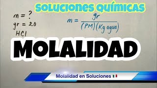 ¿Cómo calcular la molalidad de una solución?