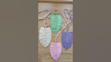 Macrame Leafs Tutorial on my channel! ♥️ #macrametutorial #macrameleaf
