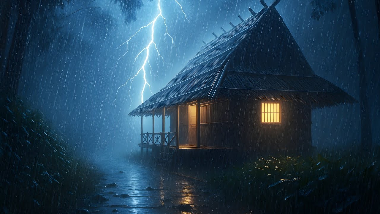 Rain & Thunder Sounds on a Cozy Cabin in the Woods | With Strom And For ...