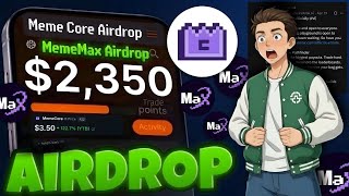 New Crypto Airdrop 2026 | Meme Max Points Airdrop Guide | Claim $M Meme Core Airdrop | Earn Free 🪂
