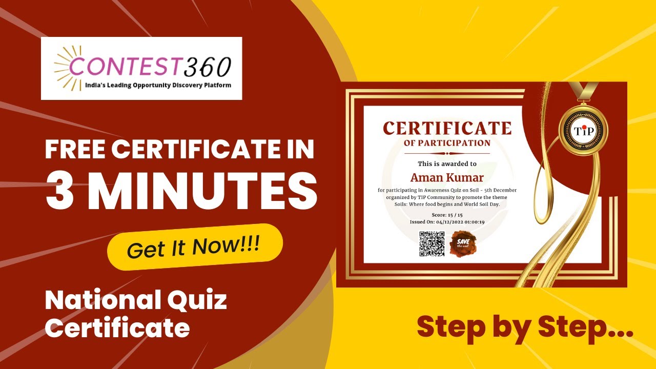 WORLD SOIL DAY 2022 free awareness quiz with certificate! YouTube