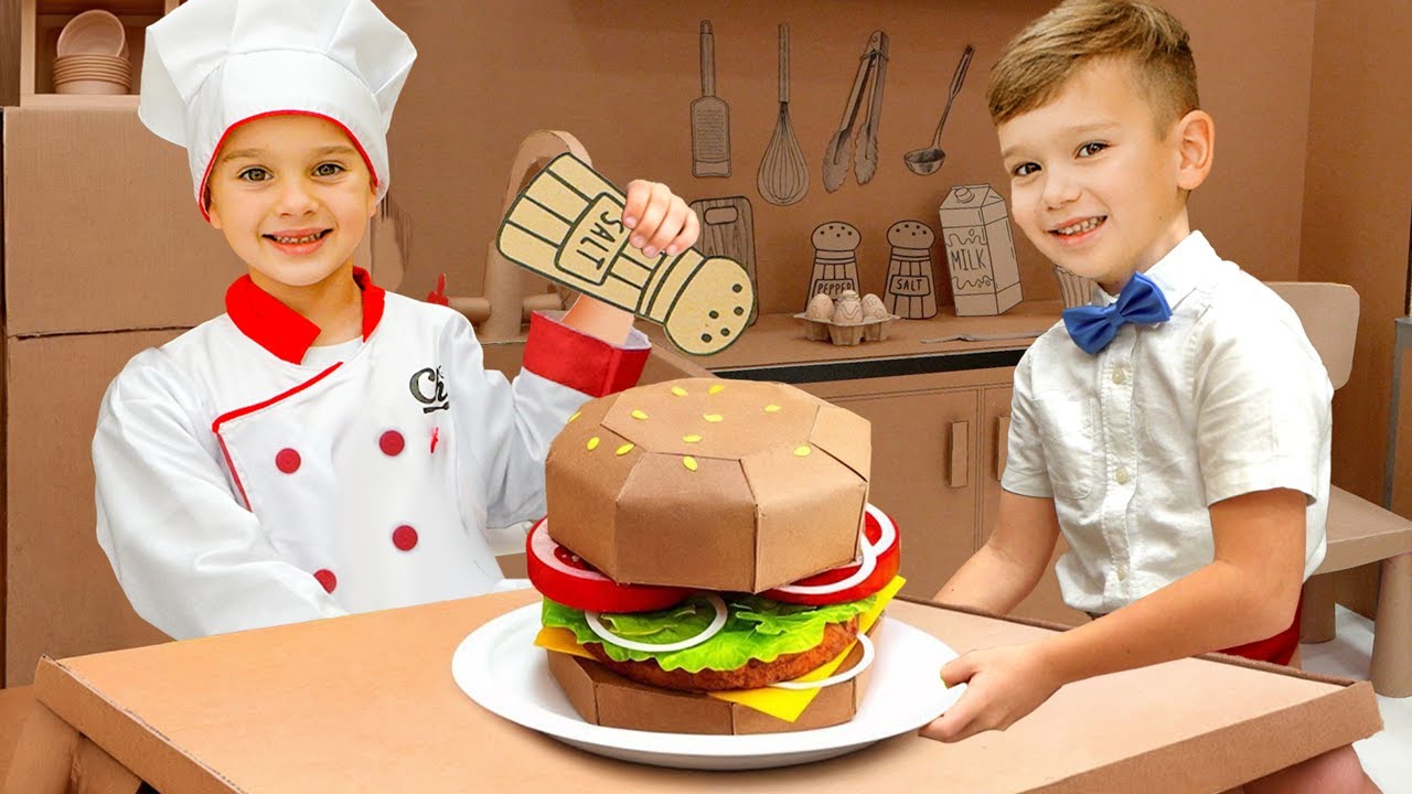 Приключения в картонном кафе — Дети учатся готовить