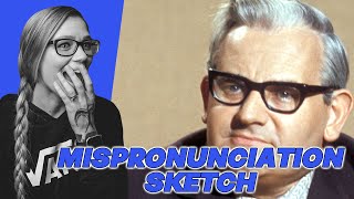 AMERICAN REACTS TO MISPRONUNCIATION SKETCH | RONNIE BARKER | TWO RONNIES | AMANDA RAE