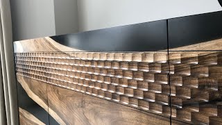 Unique Design: Crafting a Credenza with Fish Scale Effect at Home.  part2
