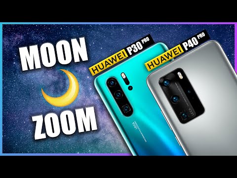 Huawei P40 Pro vs Huawei P30 pro - Camera Moon Zoom Test