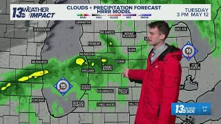 13 ON YOUR SIDE Forecast: Rain showers before weekend warm-up