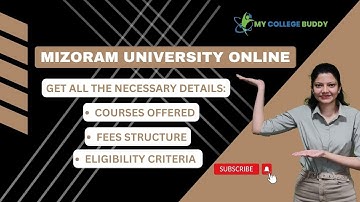 Mizoram University Online: Courses, Admission Process, Fees, Eligibility #mizoramuniversityonline