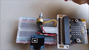 1602 OLED display with Micro:Bit and potentiometer: MakeCode