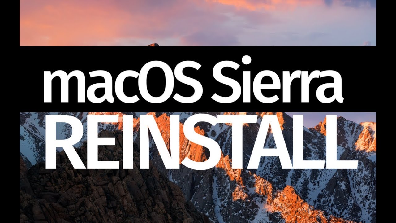 Macos Sierra: Erase And Reinstall Macos