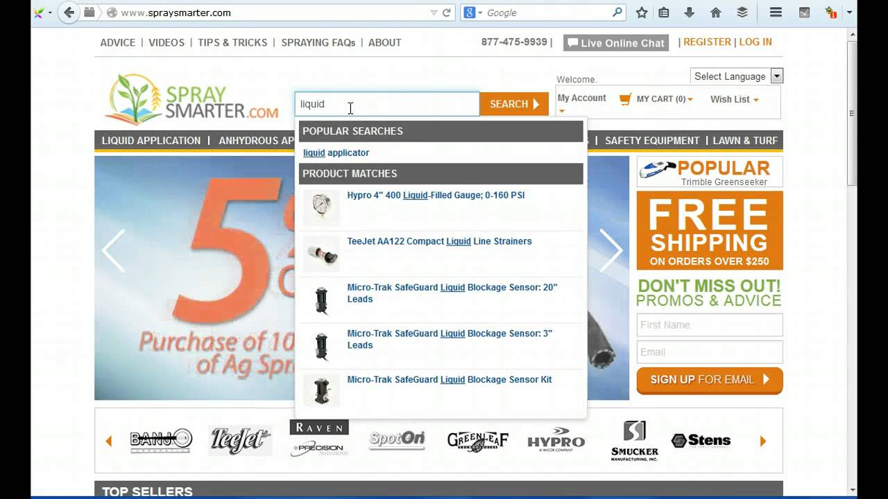 SpraySmarter homepage review